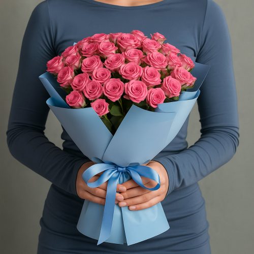 Букет кустовых роз «Розовый акцент»